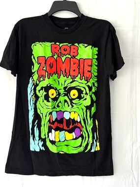 NWOT Rob Zombie Black Green 2019 Monster Yell Concert Tour 2 Sided SZ M